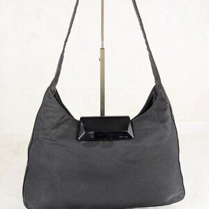 Authentic PRADA Tessuto Black Nylon Hobo Shoulder Bag/Handbag Made in Italy